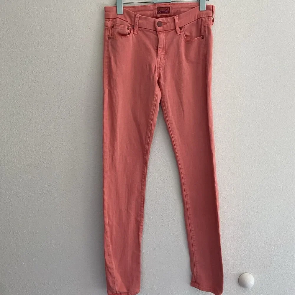 Mother Women's The Looker Jeans Brink‎ Pink Skinny Stretch Size 26 Read